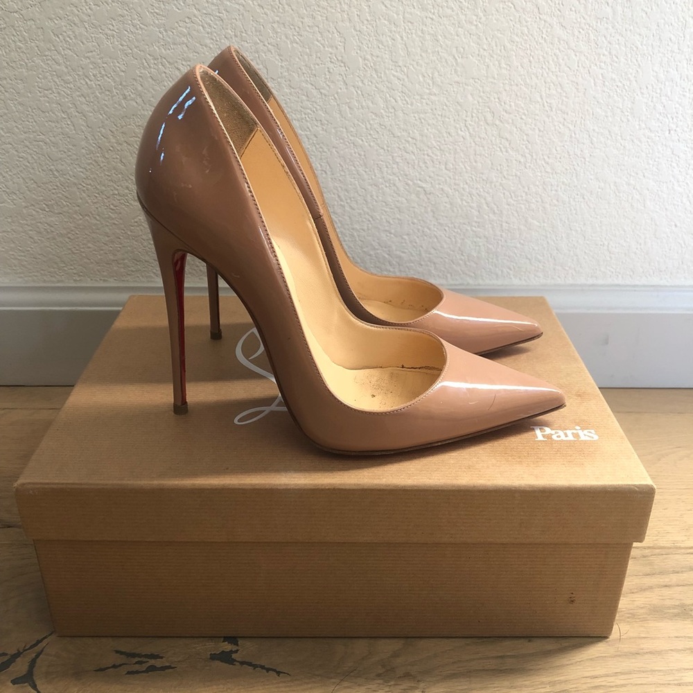 Christian Louboutin So Kate 120 in patent nude